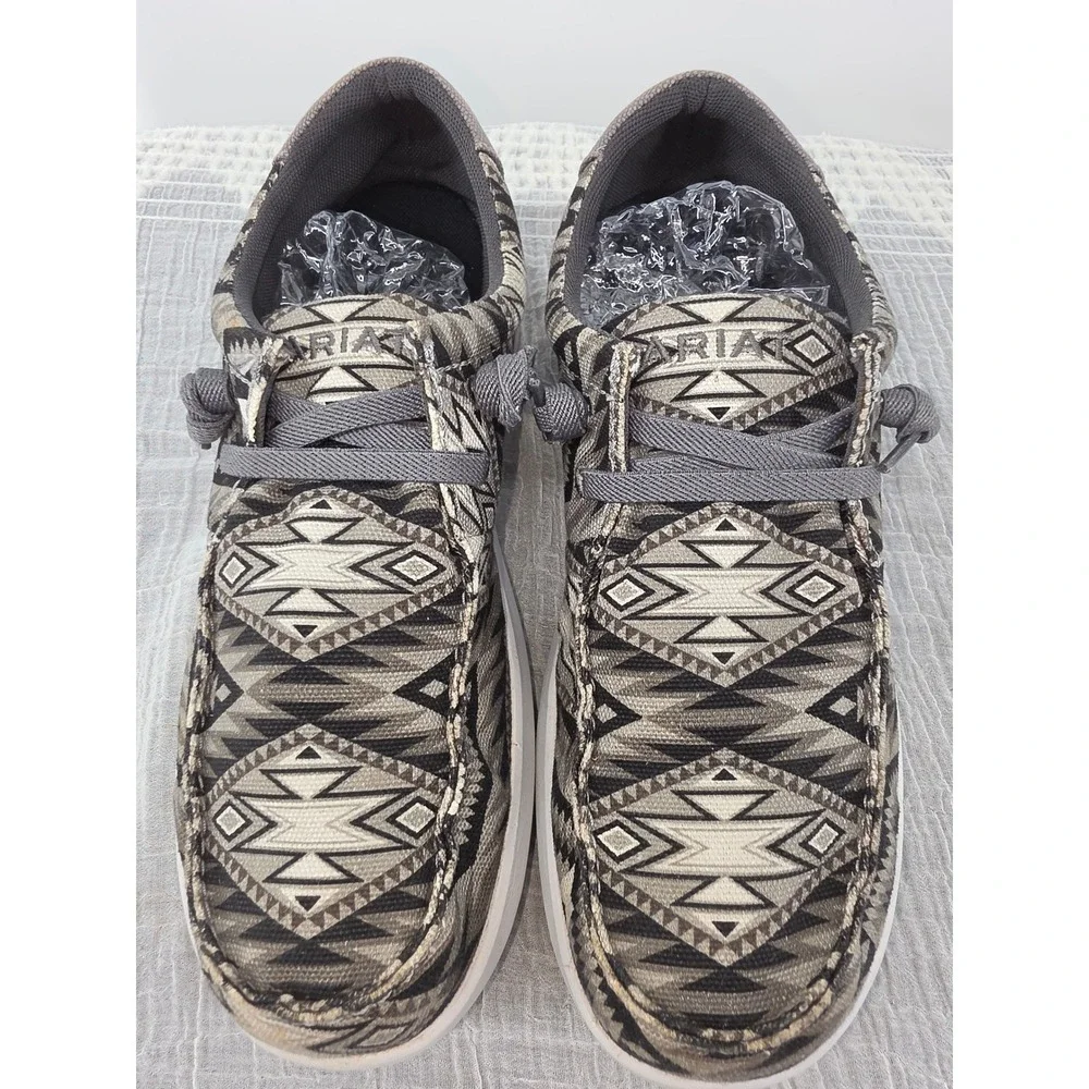 Ariat Hilo Mens Grey Southwestern Geometric Print Loafers 10050946 US 9D